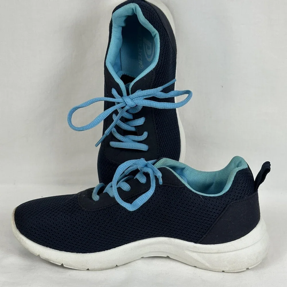 Pro Player Shoes Womens Size 6 Navy Blue Aqua Mesh Athletic Walking Sneakers